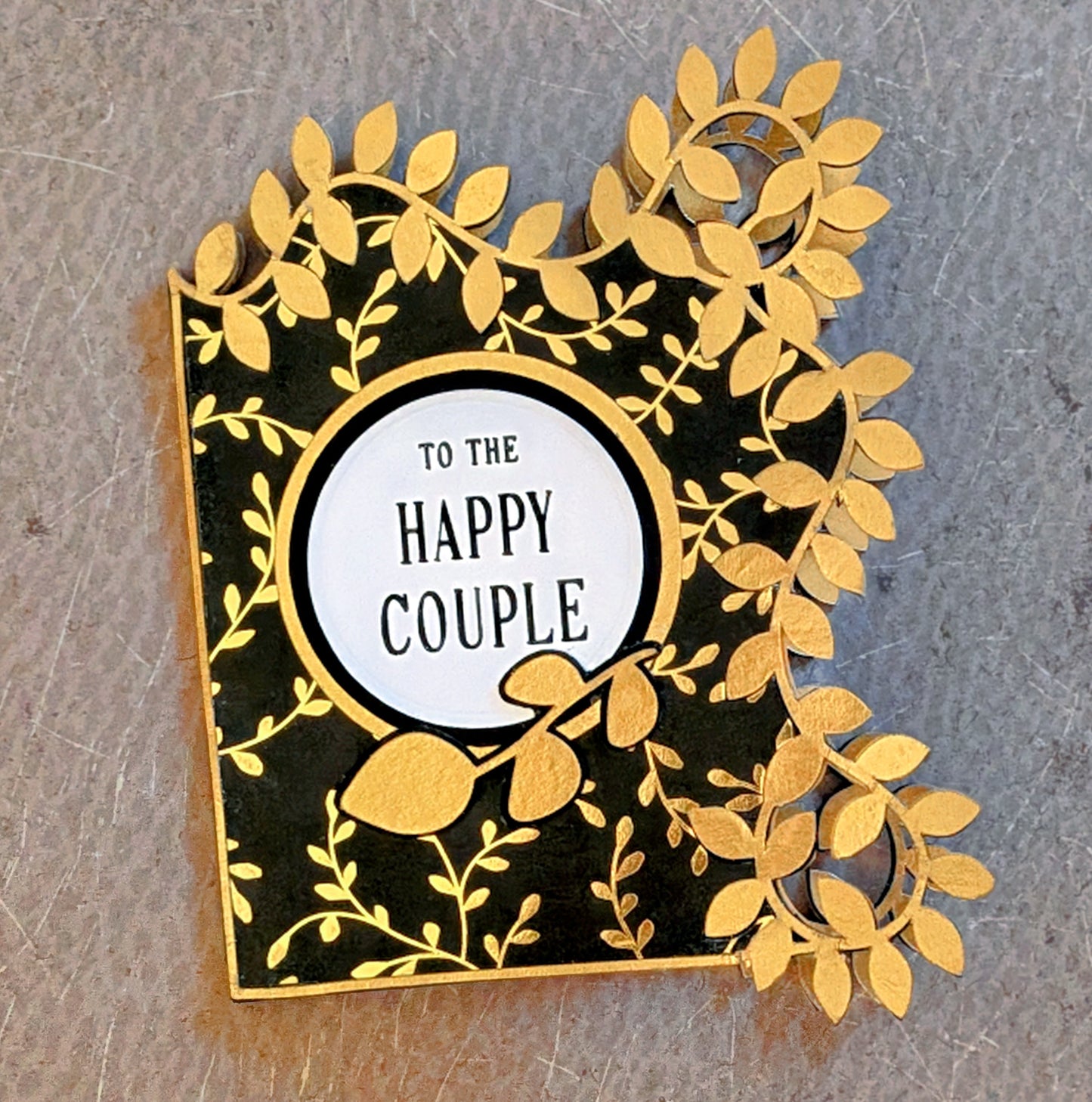 Golden Vine Wedding Card