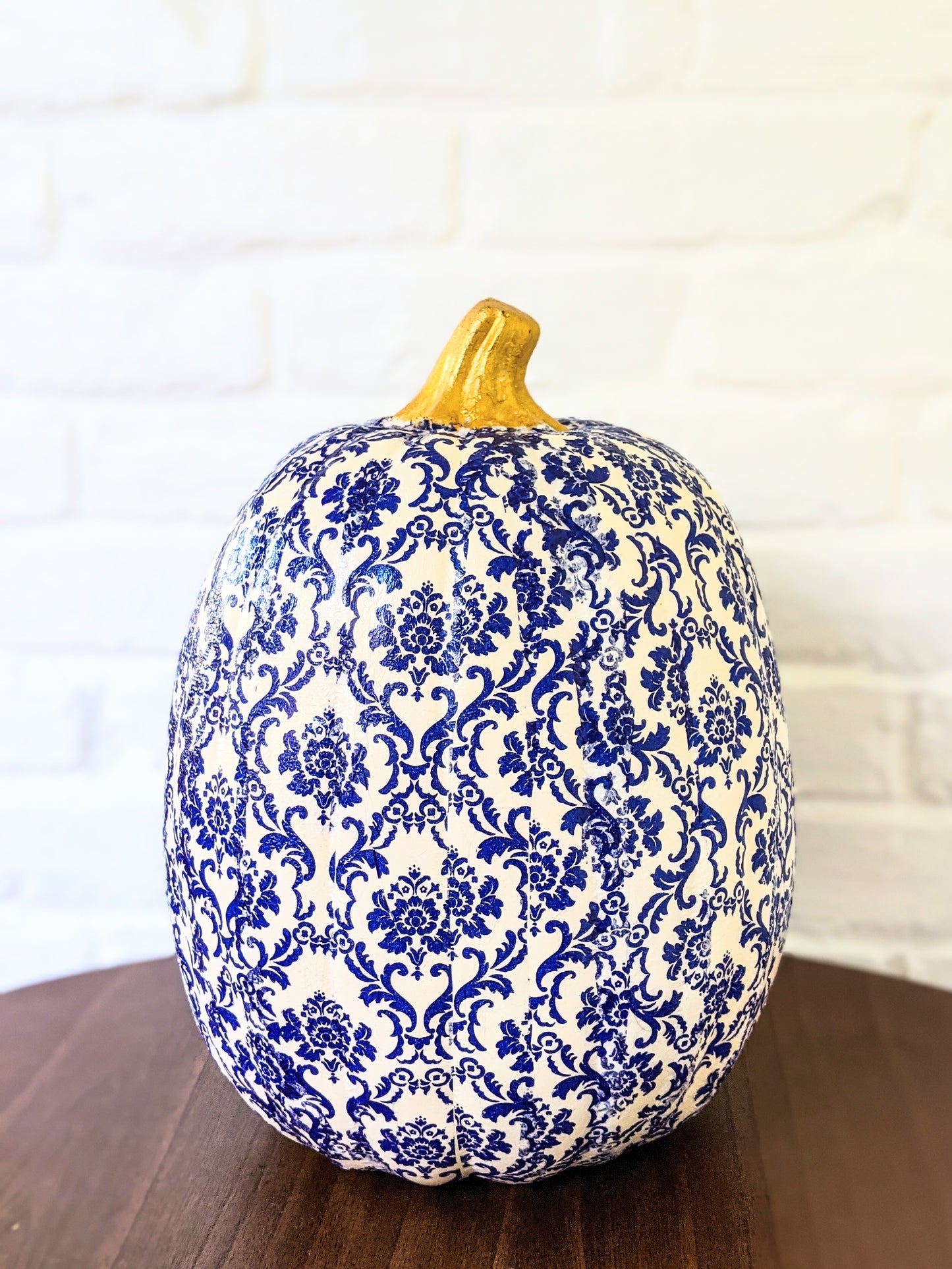 Pair of Crisp Autumn Faux Pumpkins