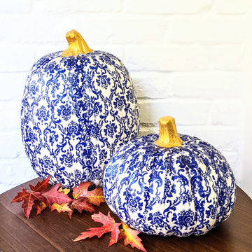 Pair of Crisp Autumn Faux Pumpkins