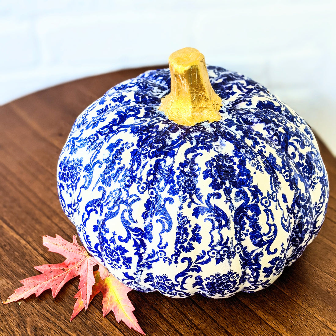 Pair of Crisp Autumn Faux Pumpkins