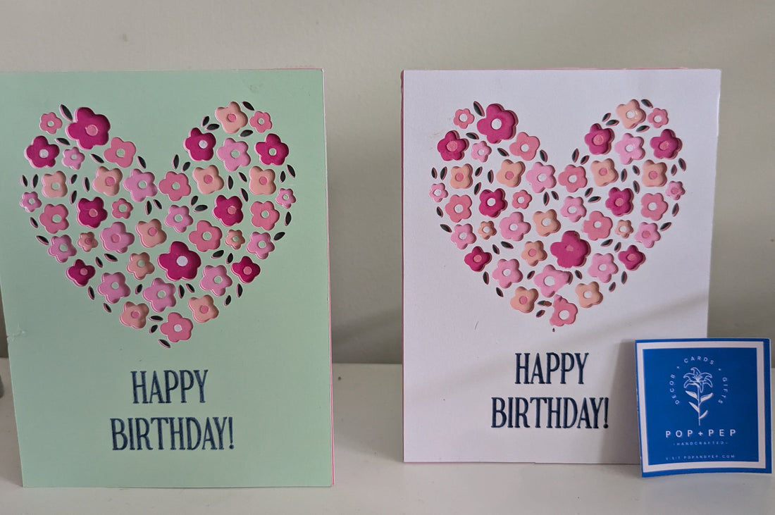 Floral Heart Birthday Card