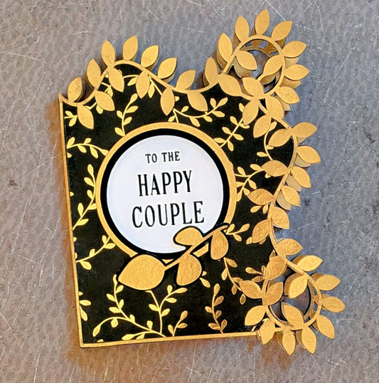 Golden Vine Wedding Card
